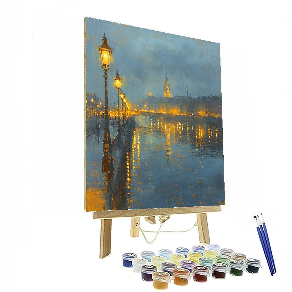 Whistler Inspired Nocturne Bridge Numbered painting kits