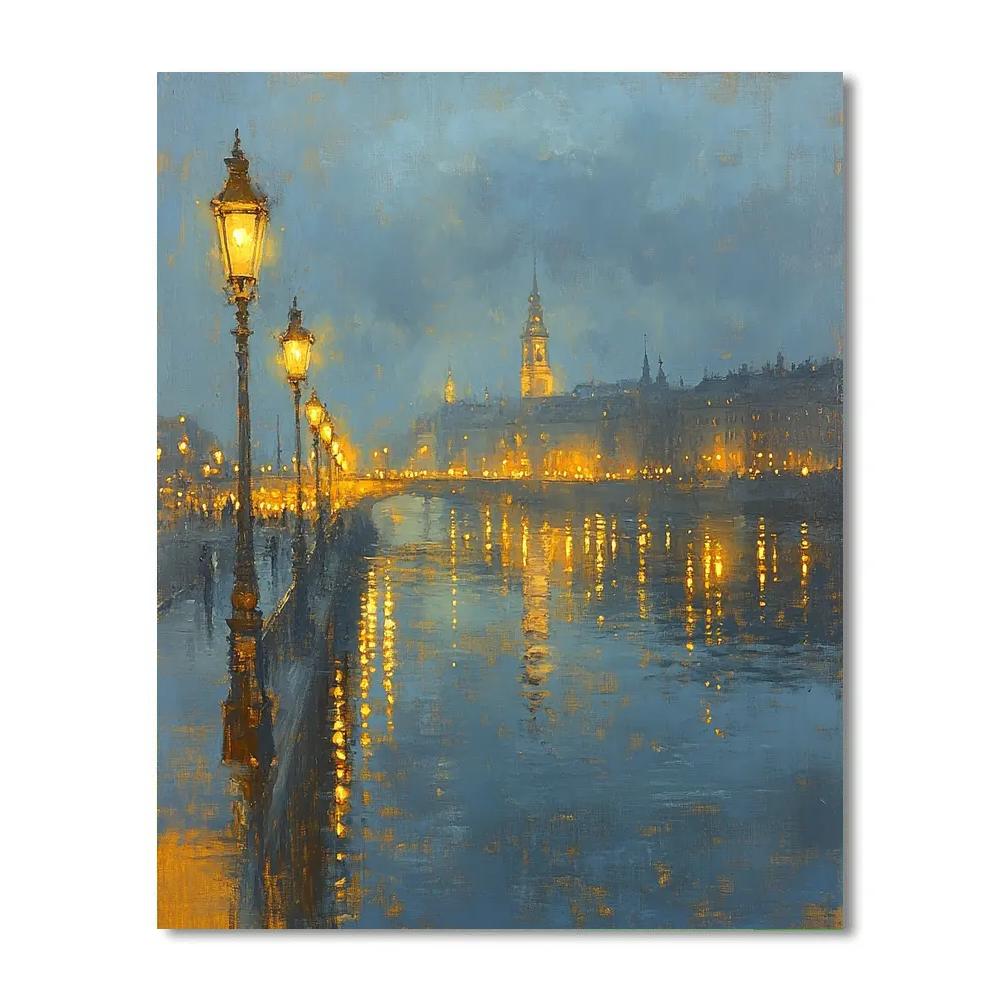 Whistler Inspired Nocturne Bridge Numbered painting kits