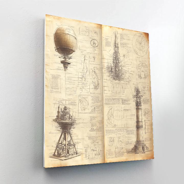 Da Vinci Inspired Scientific Sketchbook paint by color