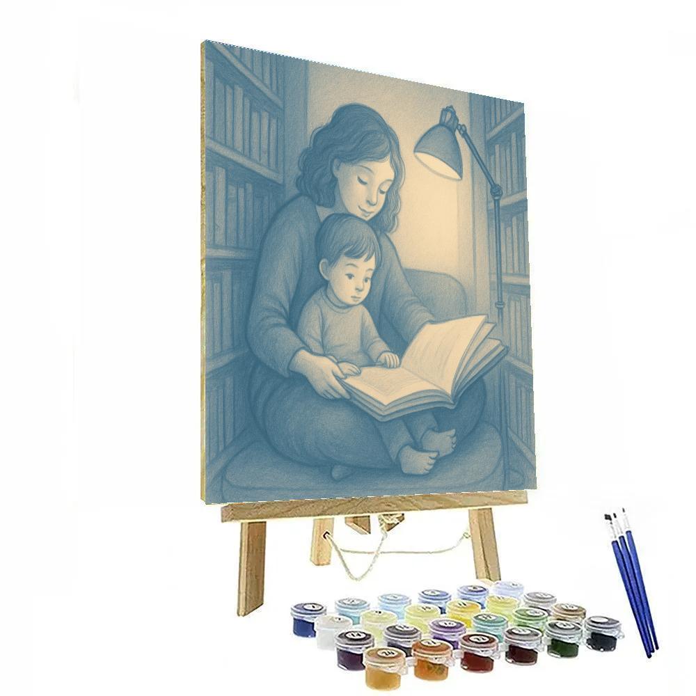 City Library Reading Nook Painting by numbers kit