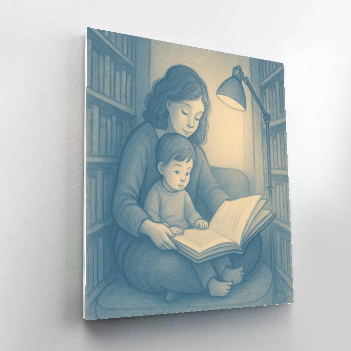 City Library Reading Nook Painting by numbers kit