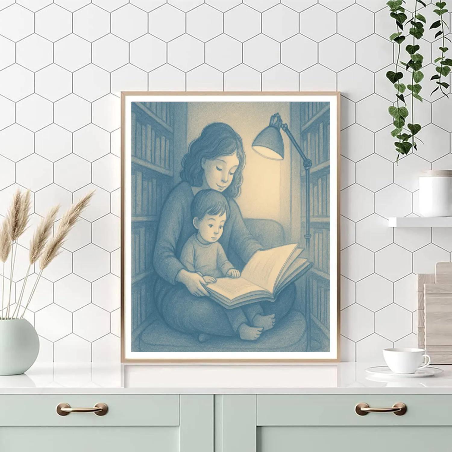 City Library Reading Nook Painting by numbers kit