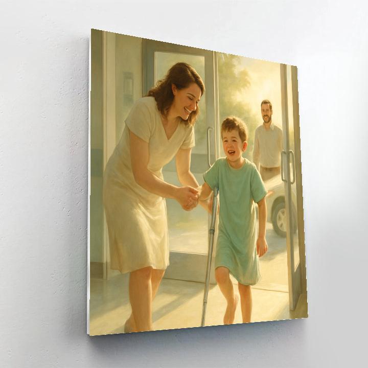 Mother And Child Hospital Discharge Joy Paint by numbers kits