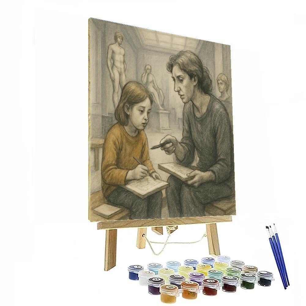 Museum Sketching Afternoon Paint by numbers kits