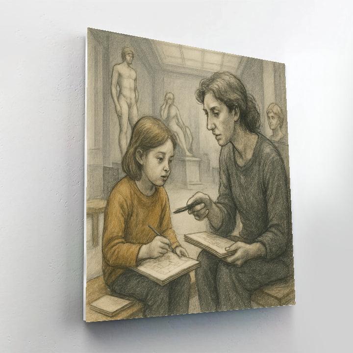 Museum Sketching Afternoon Paint by numbers kits