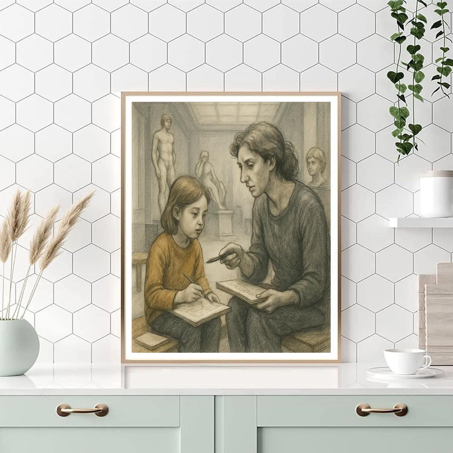 Museum Sketching Afternoon Paint by numbers kits