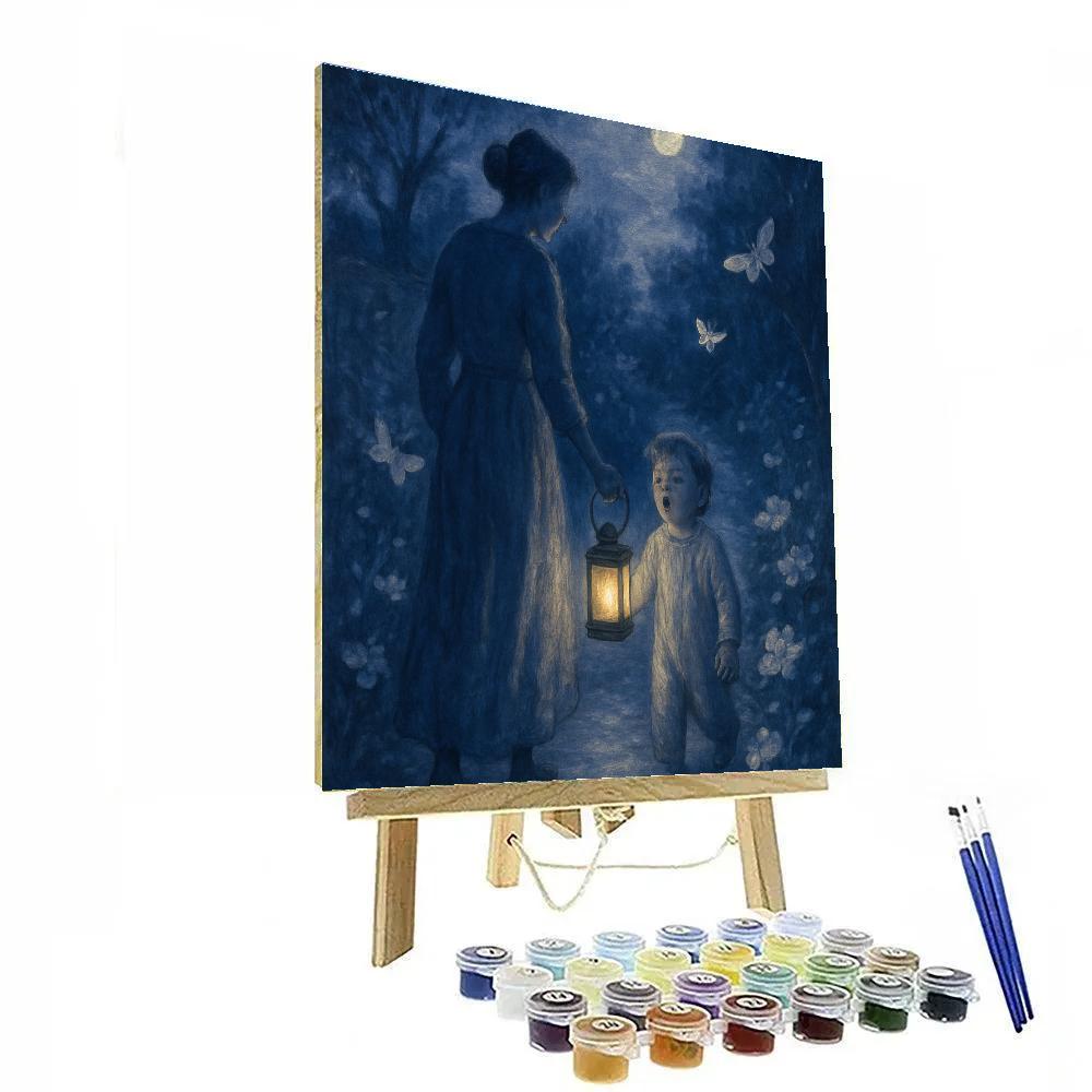 Moonlight Garden Walk Painting by numbers kit