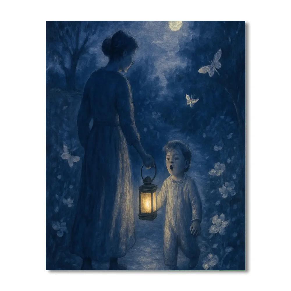 Moonlight Garden Walk Painting by numbers kit
