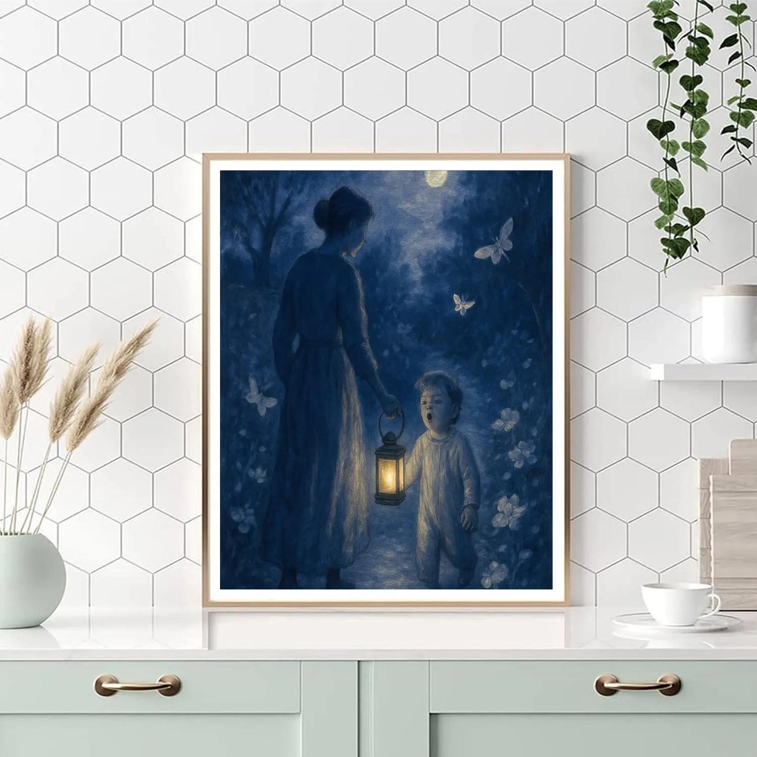 Moonlight Garden Walk Painting by numbers kit