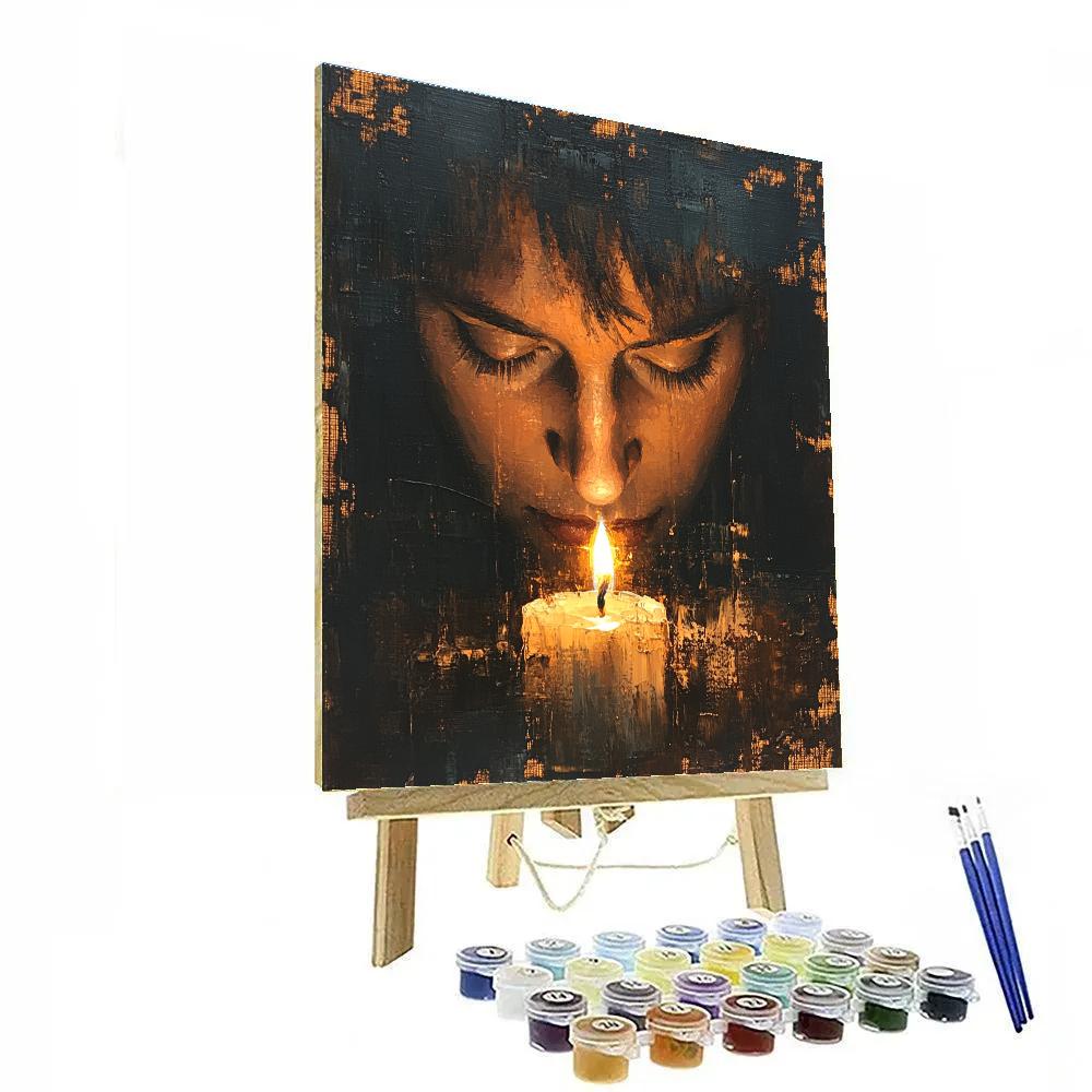 Rembrandt Inspired Portrait In Shadow paint by numbers