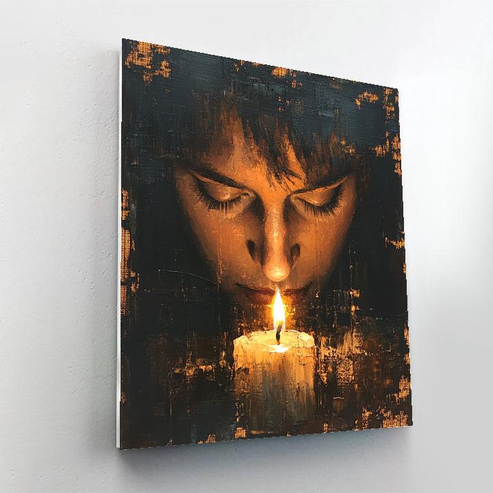 Rembrandt Inspired Portrait In Shadow paint by numbers