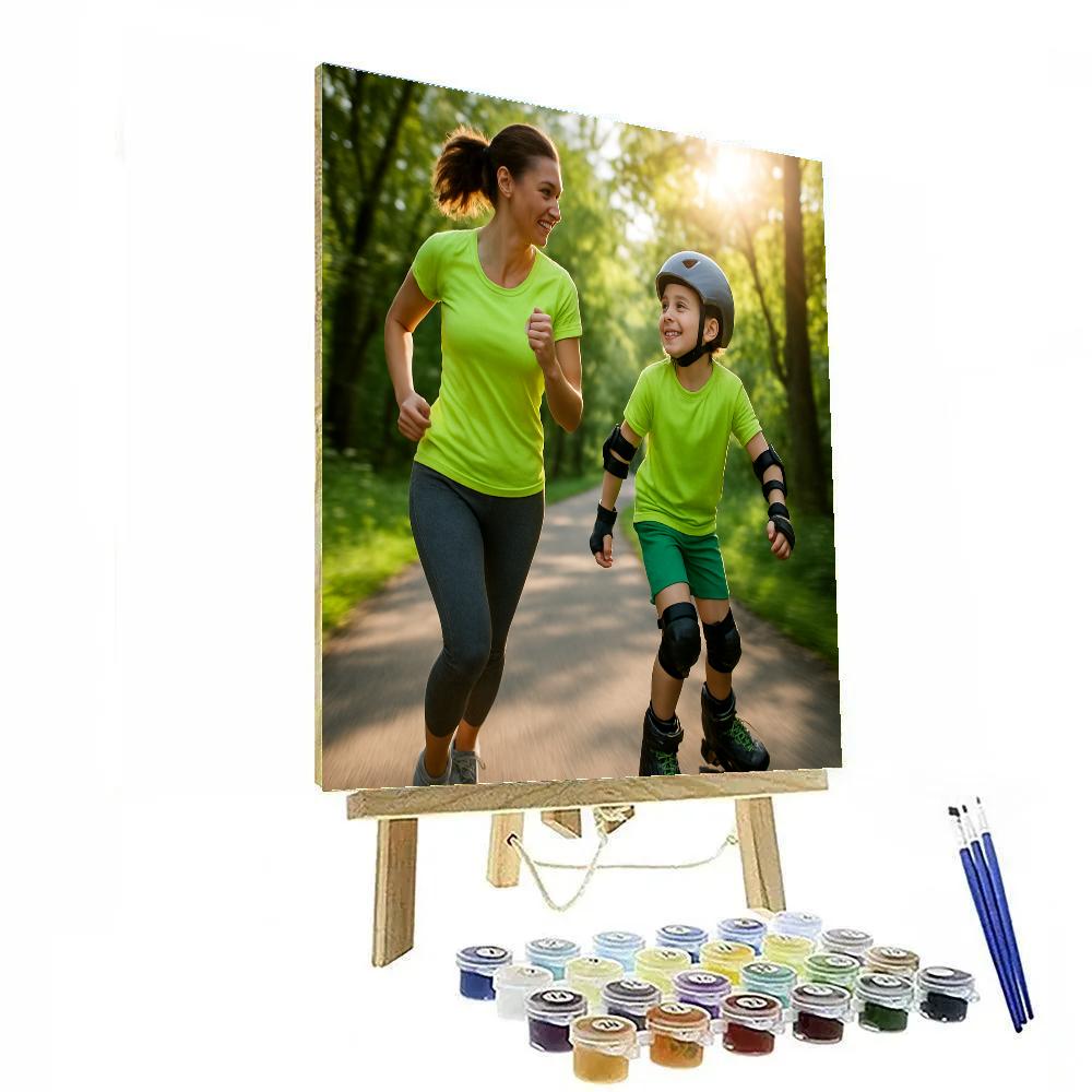 Morning Jog Together paint by color