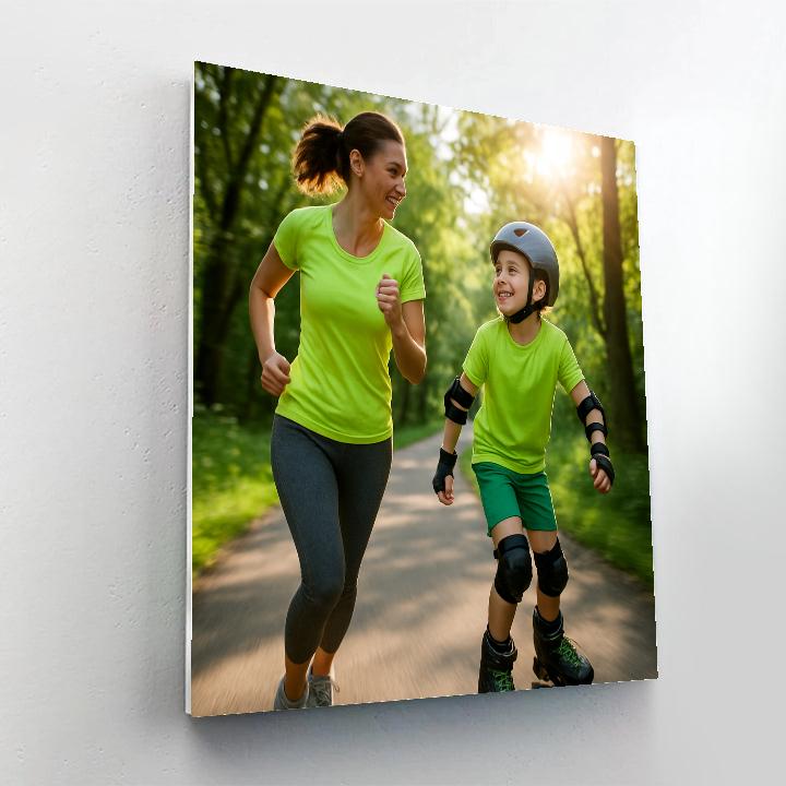 Morning Jog Together paint by color
