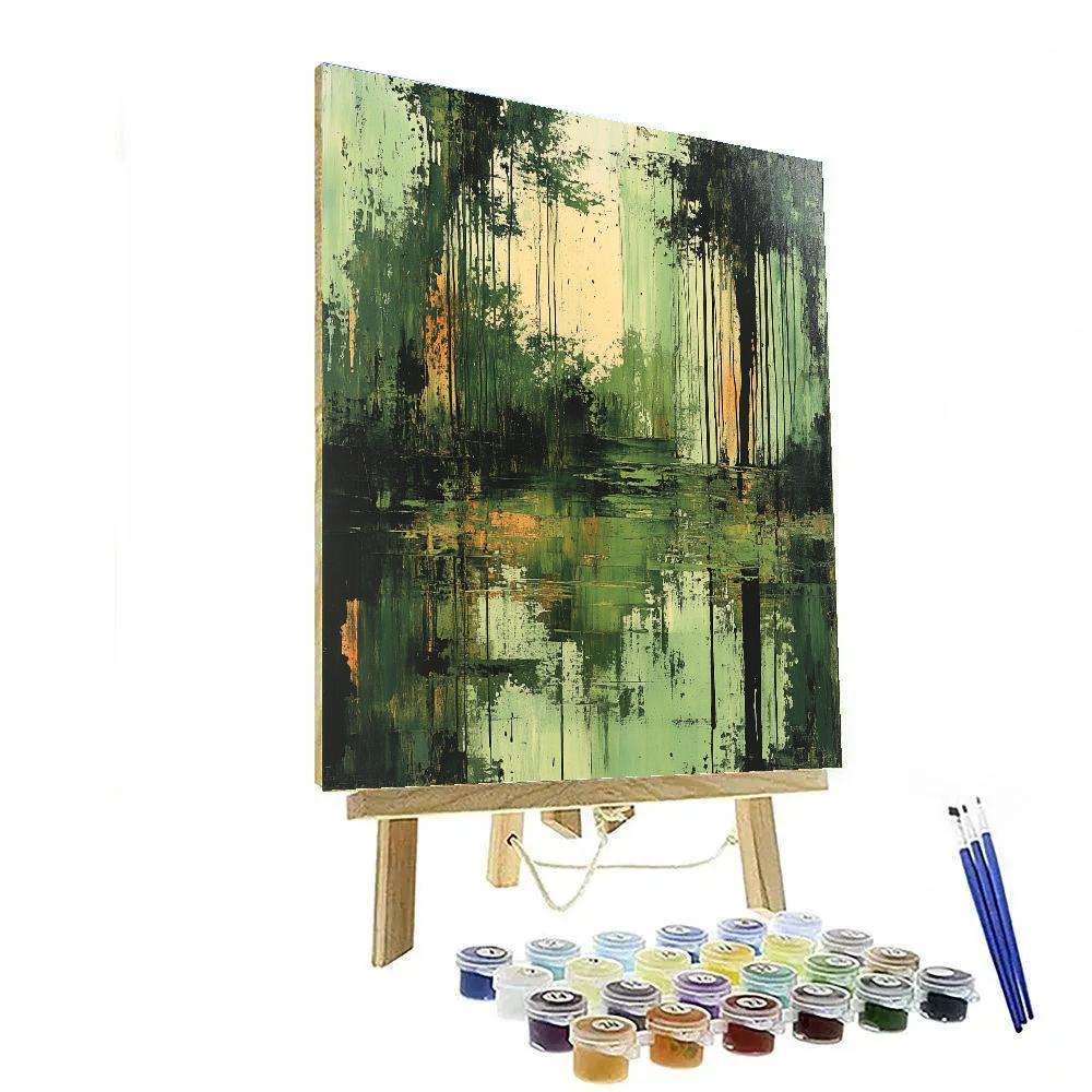Jackson Pollock Inspired Forest Rhythm Painting by numbers kit
