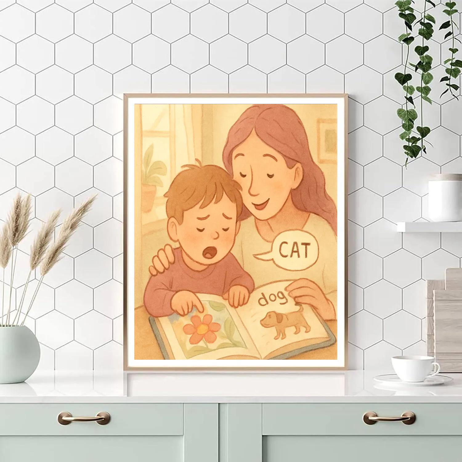 Teaching To Read Aloud Number painting