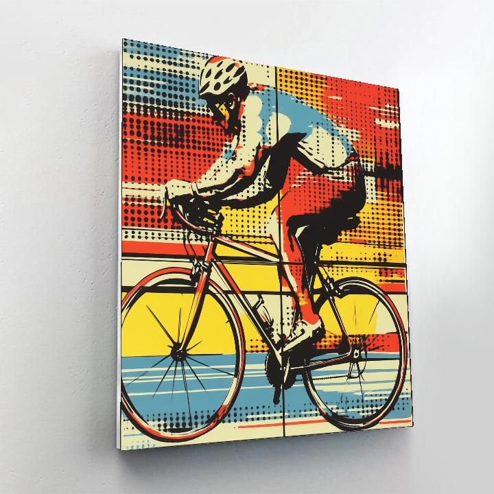 Roy Lichtenstein Inspired Comic Bicycle paint by number