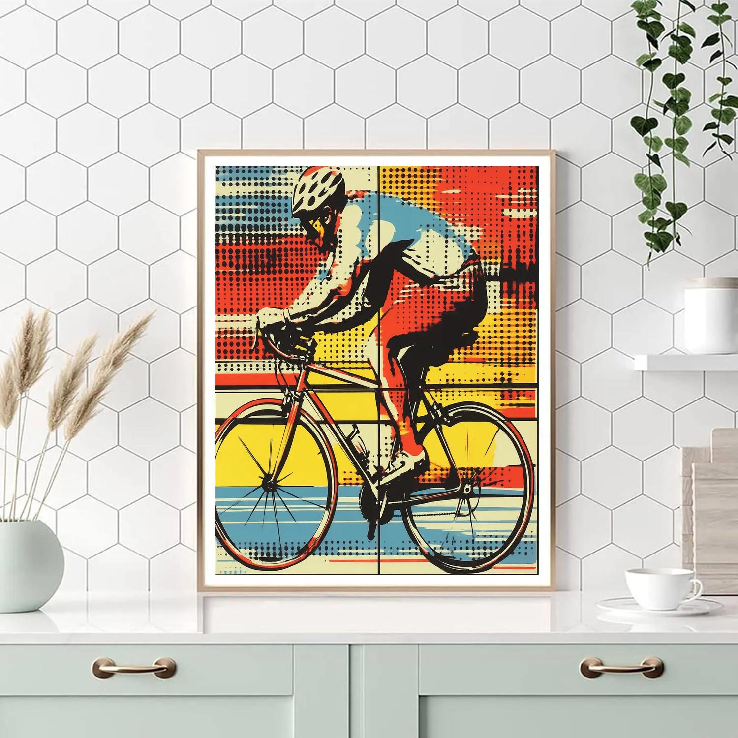 Roy Lichtenstein Inspired Comic Bicycle paint by number