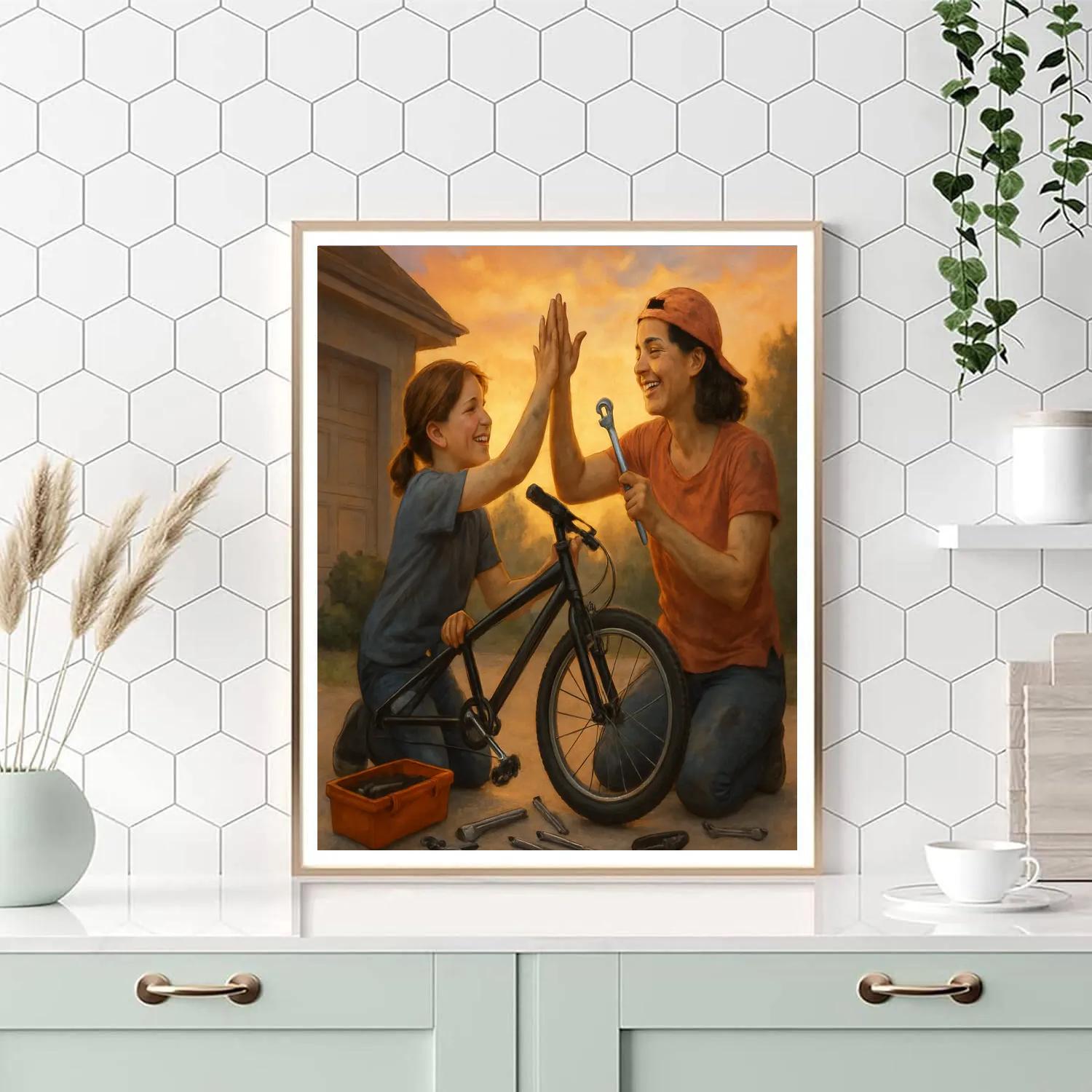 Sunset Bike Build Project painting number kit