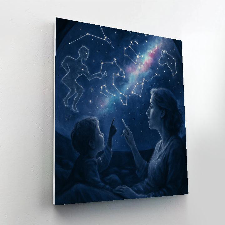 Museum Planetarium Night painting number kit
