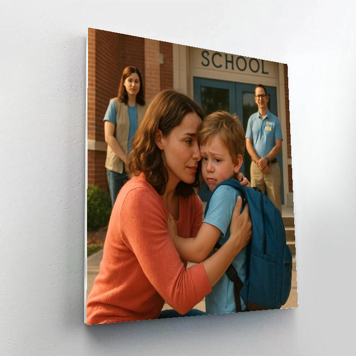 First Day Of Kindergarten Hug painting number kit