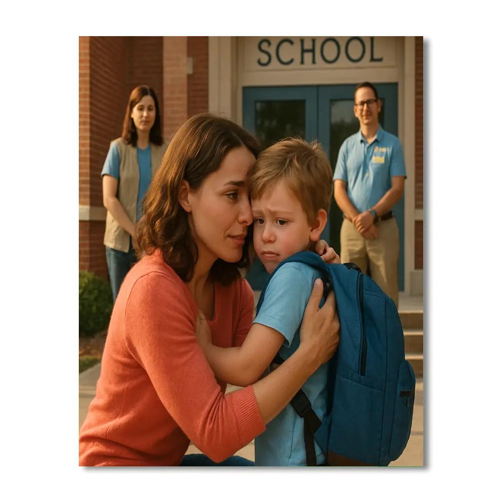 First Day Of Kindergarten Hug painting number kit