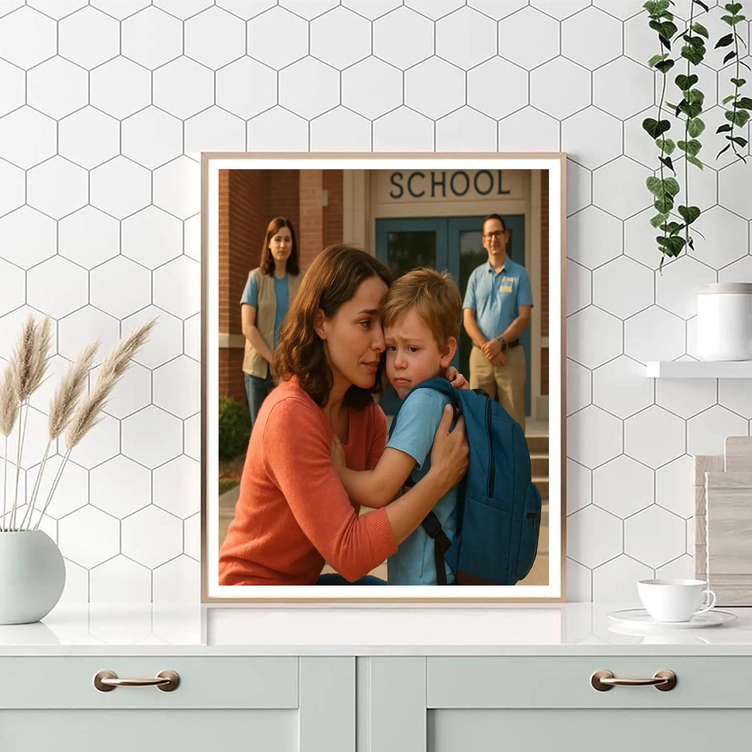 First Day Of Kindergarten Hug painting number kit