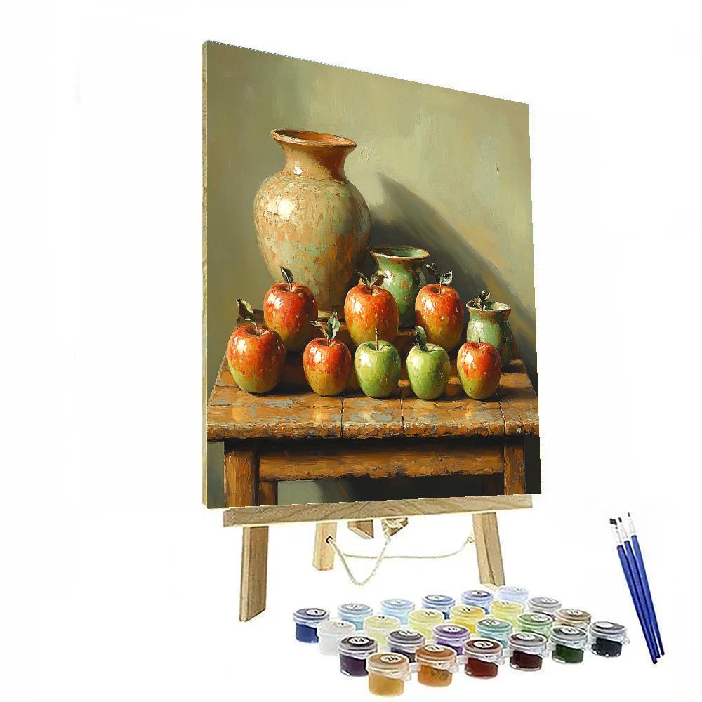 Cezanne Inspired Still Life With Apples DIY paint by numbers