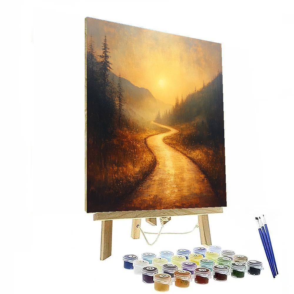 Turner Inspired Sunset Road painting number kit