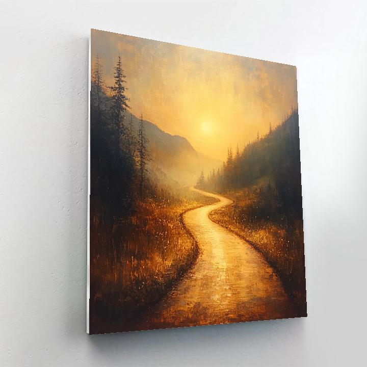 Turner Inspired Sunset Road painting number kit