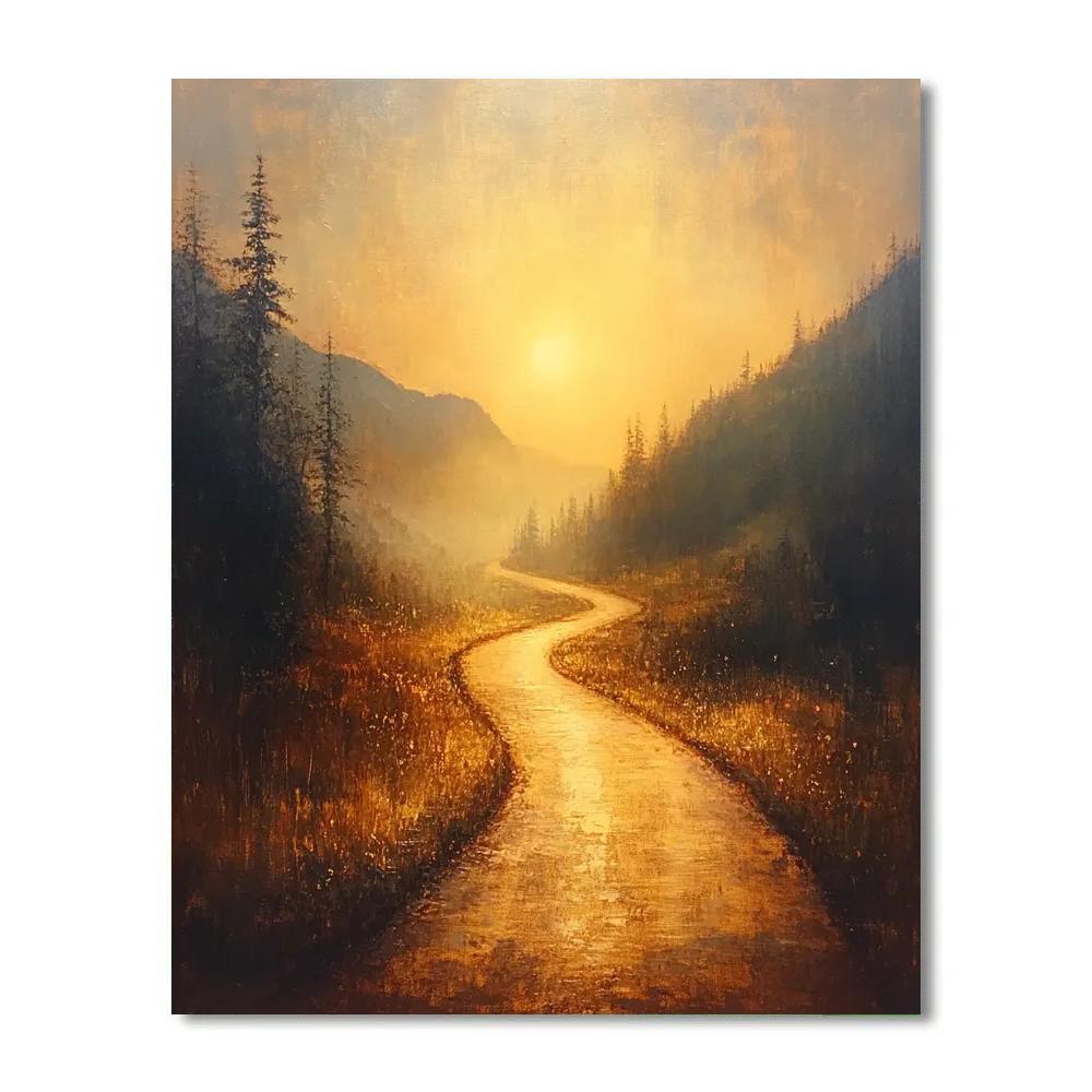 Turner Inspired Sunset Road painting number kit