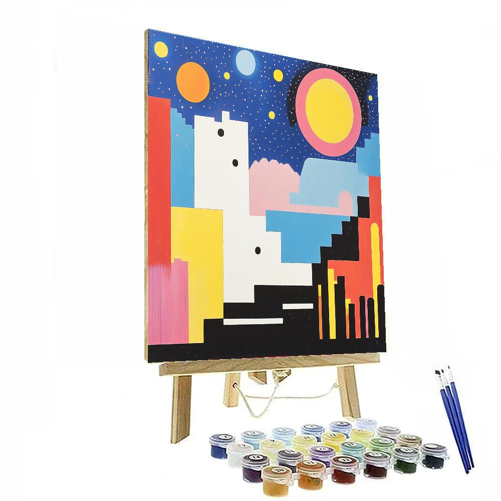 Miró Inspired Celestial Playground Paint by numbers kits