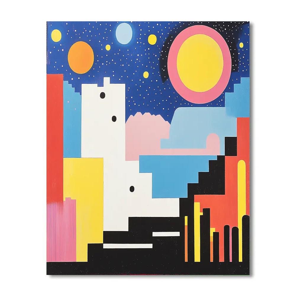 Miró Inspired Celestial Playground Paint by numbers kits