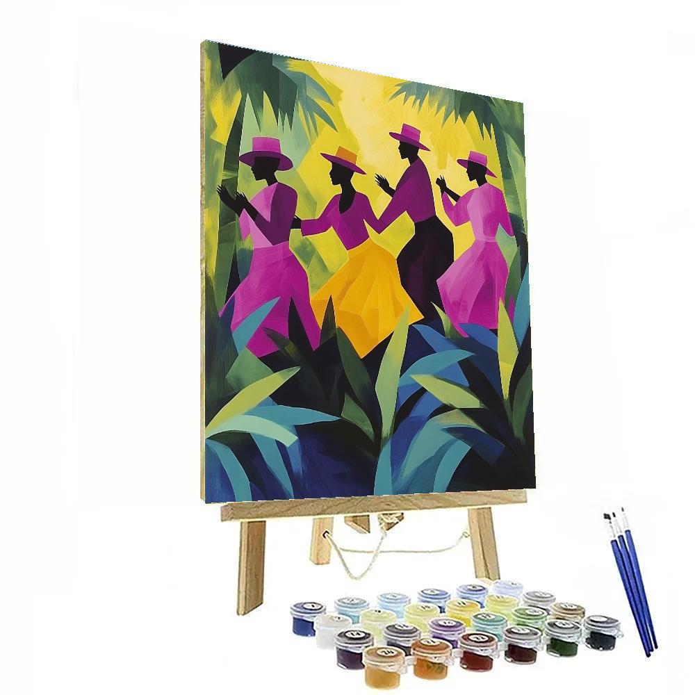 Gauguin Inspired Tropical Dancers Paint by numbers kits