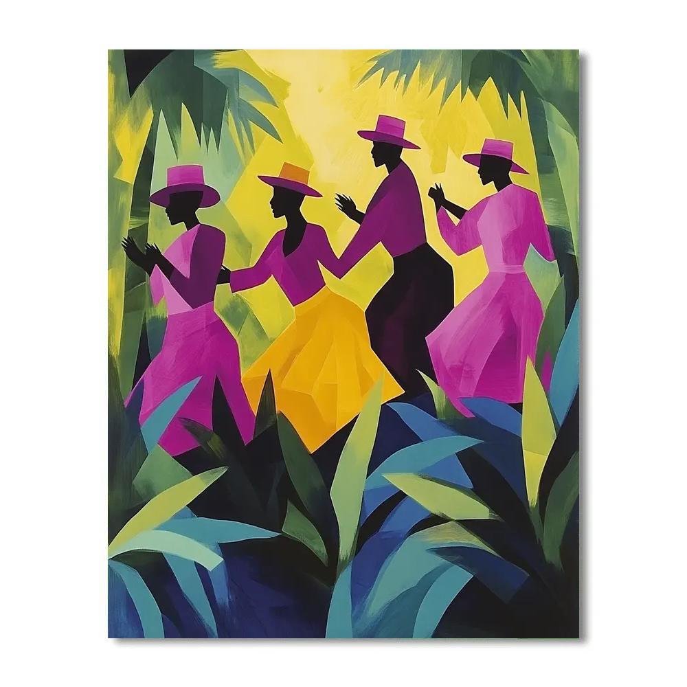 Gauguin Inspired Tropical Dancers Paint by numbers kits