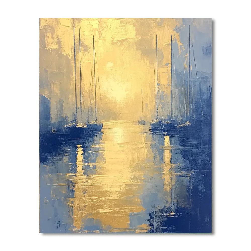 Turner Inspired Misty Harbor paint by color