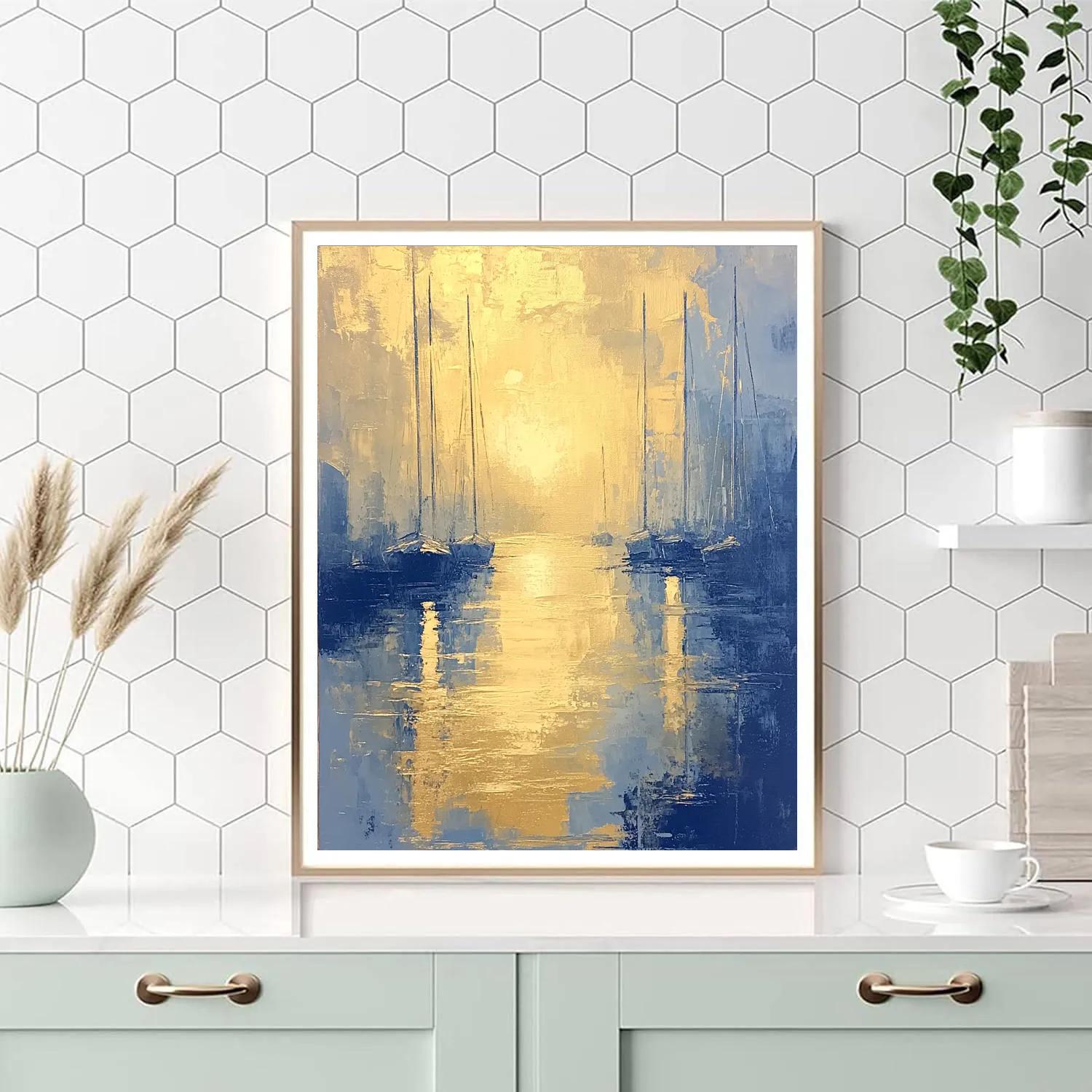 Turner Inspired Misty Harbor paint by color