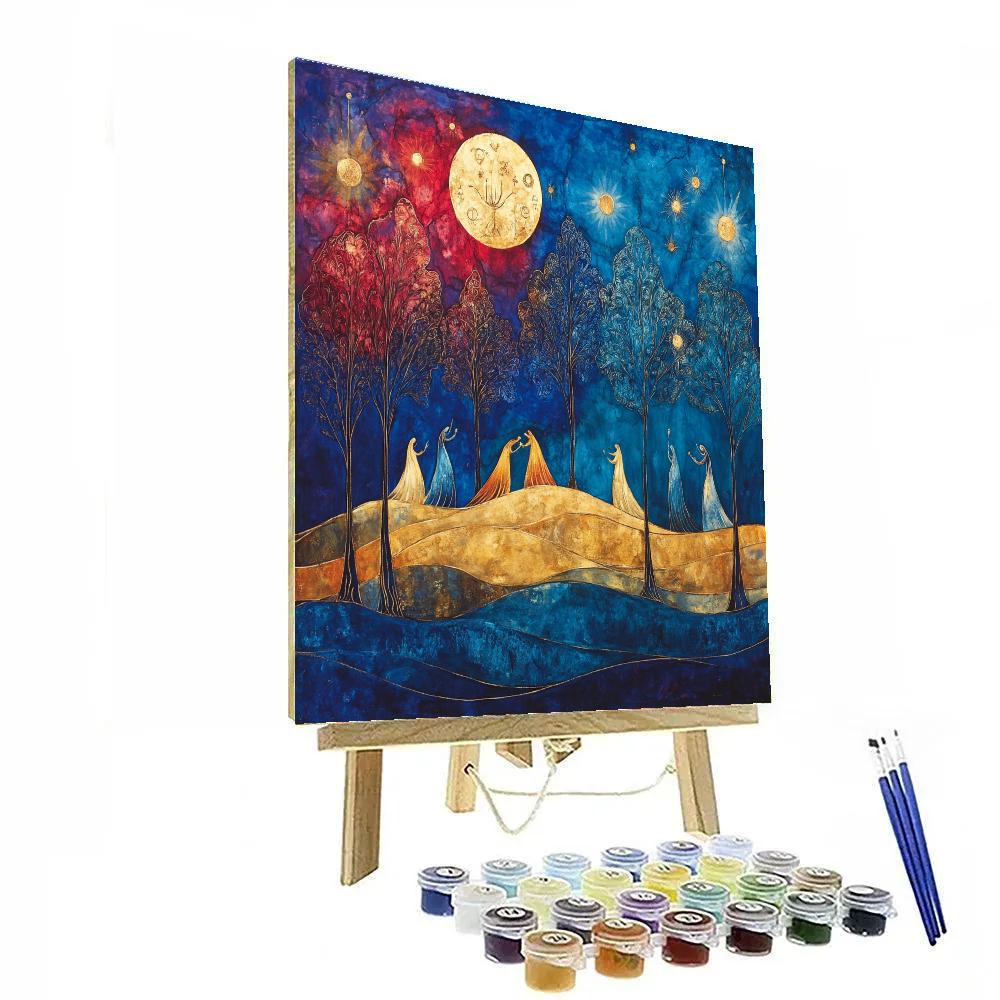 Blake Inspired Celestial Choir paint by number
