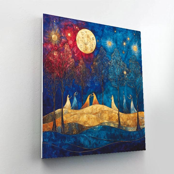 Blake Inspired Celestial Choir paint by number