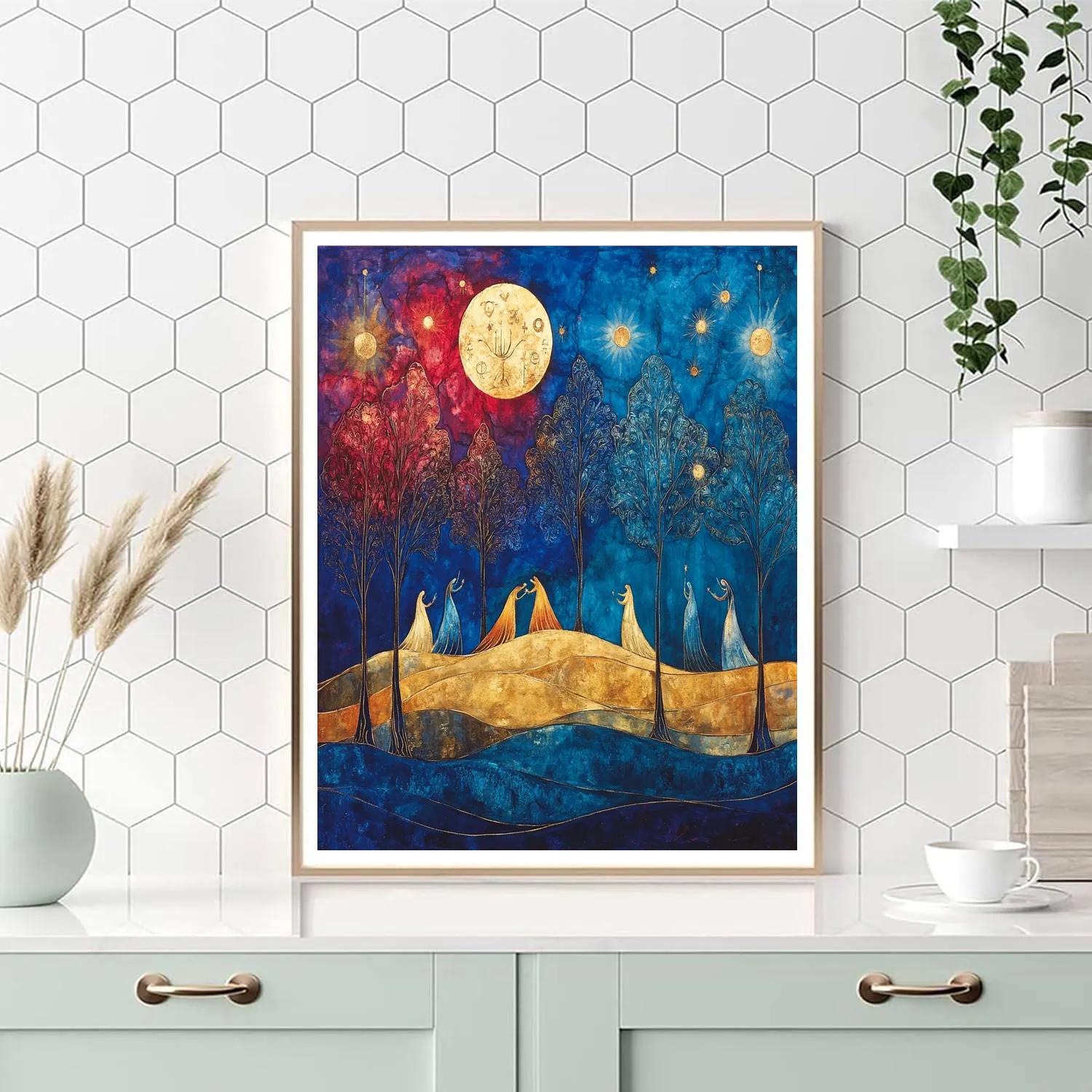 Blake Inspired Celestial Choir paint by number