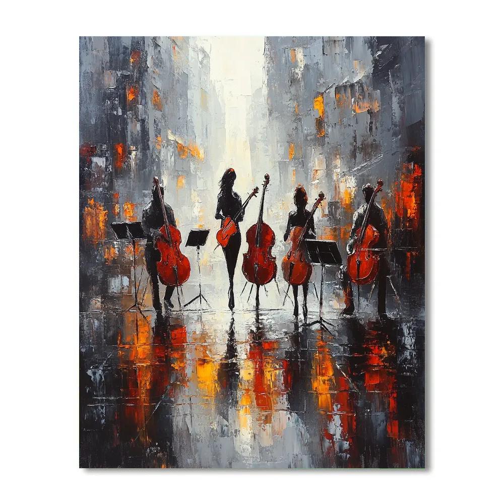 Manet Inspired Street Musicians painting number kit