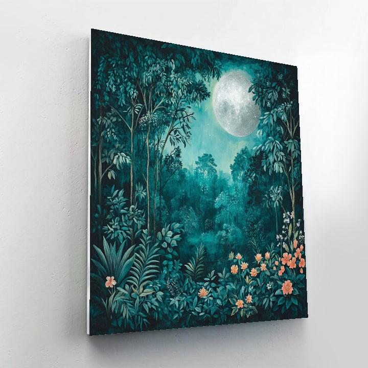 Rousseau Inspired Moonlit Jungle Painting by numbers kit