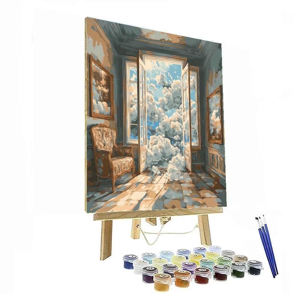 Magritte Inspired Sky Window Painting by numbers kit