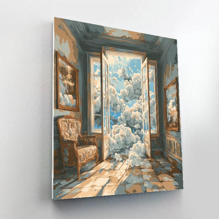 Magritte Inspired Sky Window Painting by numbers kit