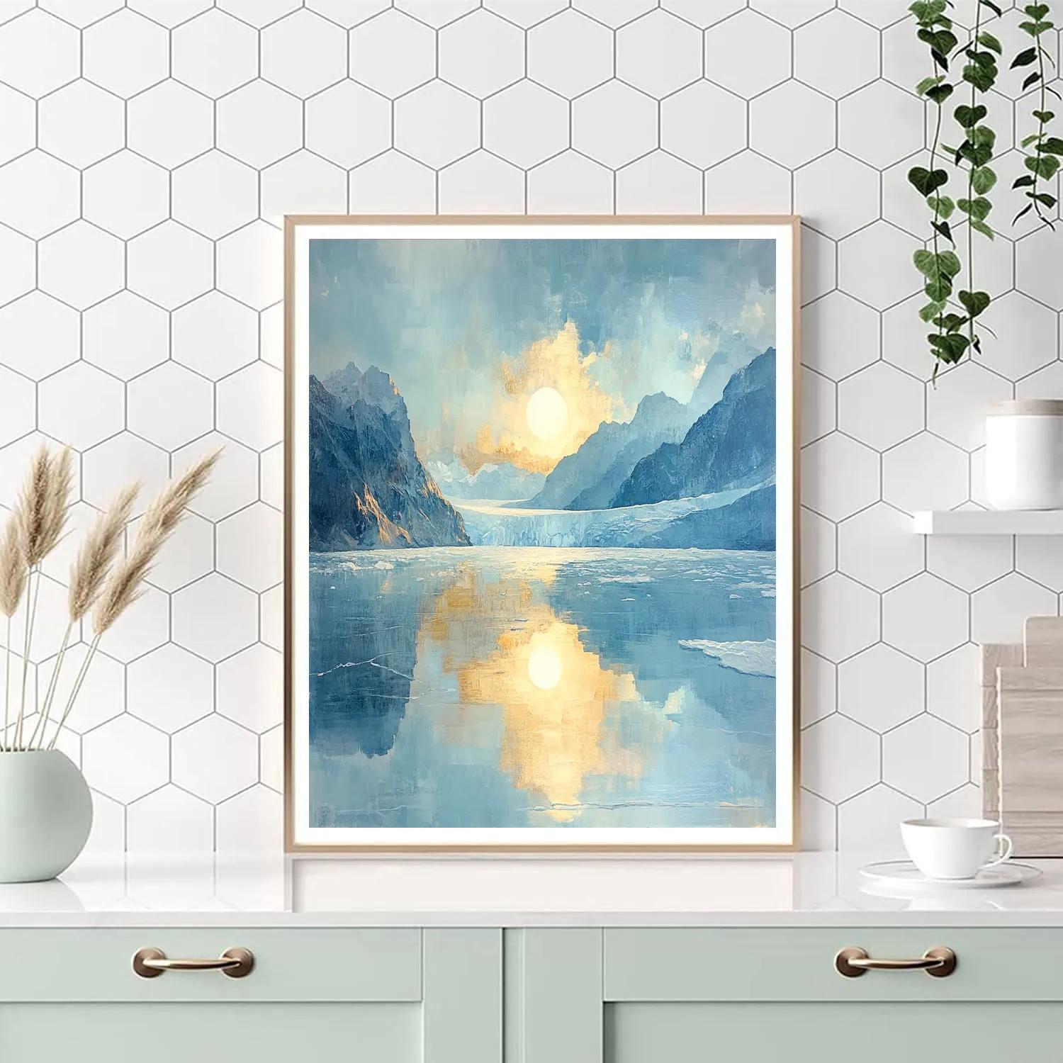 JMW Turner Inspired Glacier Light paint by number