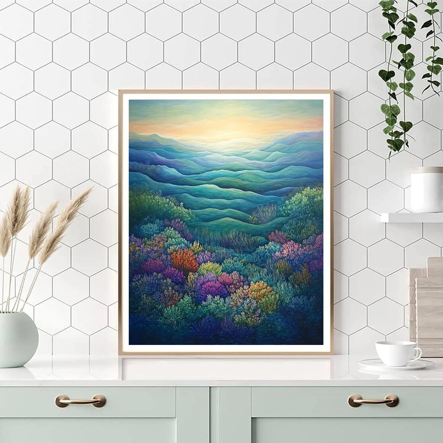 Rothko Inspired Coral Reef painting number kit