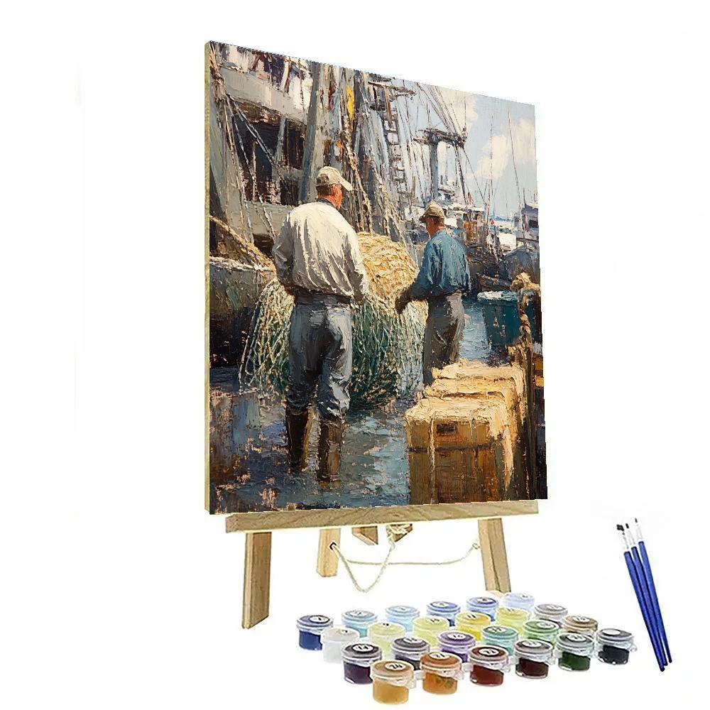Courbet Inspired Fishermen Paint by numbers kits