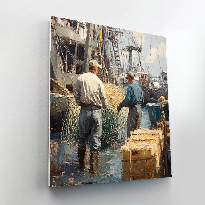 Courbet Inspired Fishermen Paint by numbers kits