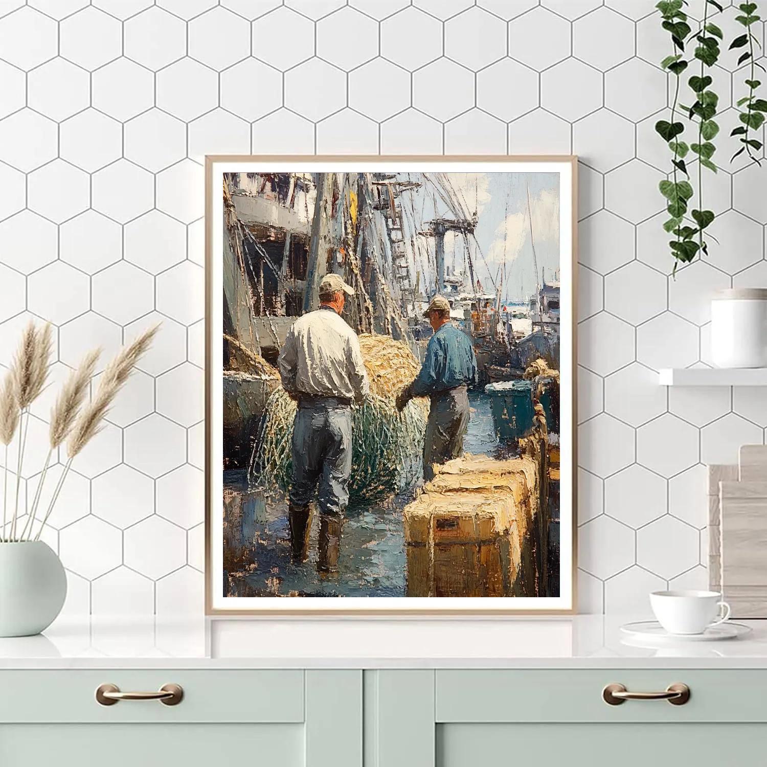 Courbet Inspired Fishermen Paint by numbers kits
