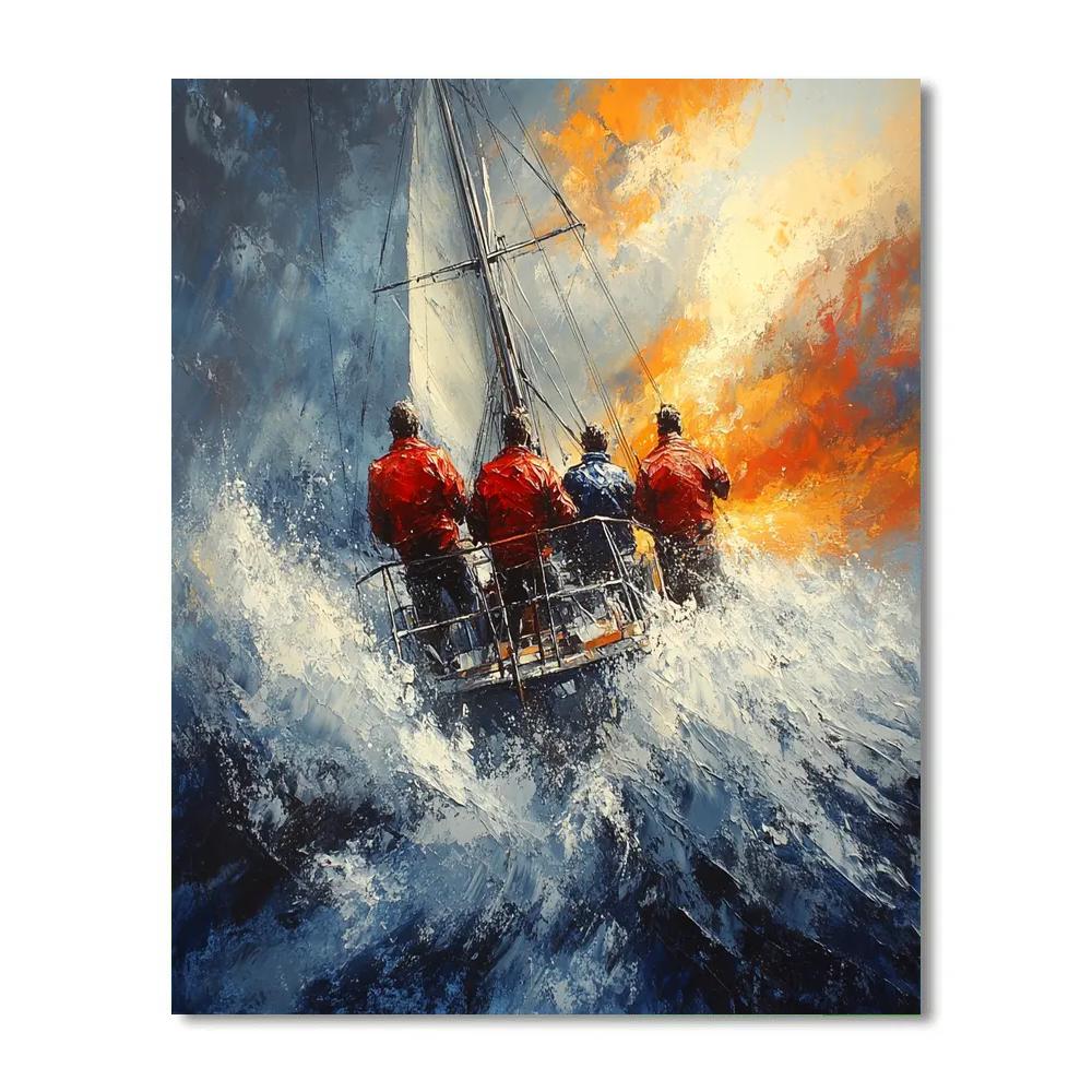Delacroix Inspired Sea Voyage DIY paint by numbers