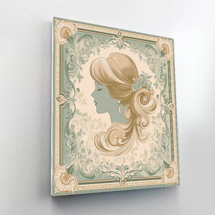 Mucha Inspired Perfume Ad Painting by numbers kit